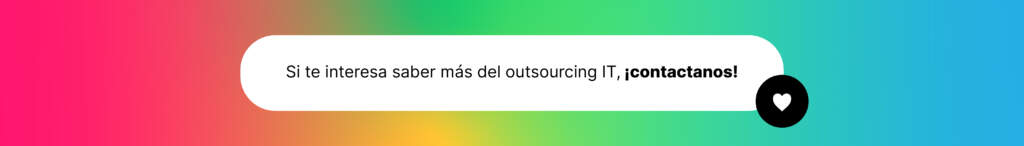 Banner invitando a conocer más sobre los beneficios del outsourcing IT, con un botón para contactar a Crombie. 